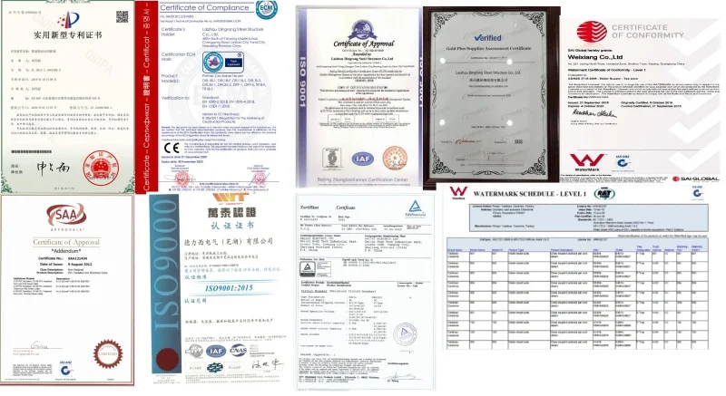 Dingrong certificates and compliance documents